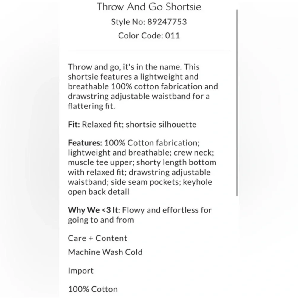 FP MOVEMENT Throw And Go Shortsie Size Large Cream 100% Cotton Muscle Tee Crew - Picture 14 of 14